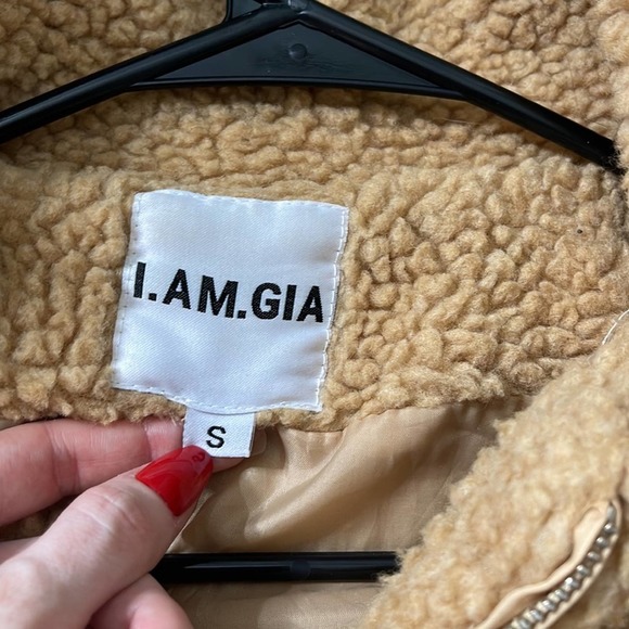 I AM GIA Tan Pixie Teddy Oversized Jacket - Picture 4 of 8